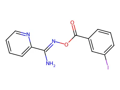 [(Z)-[amino(pyridin-2-yl)methylidene]amino] 3-iodobenzoate structure