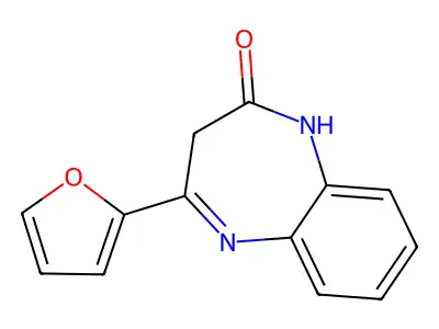 4-(Furan-2-yl)-1,3-dihydro-1,5-benzodiazepin-2-one structure