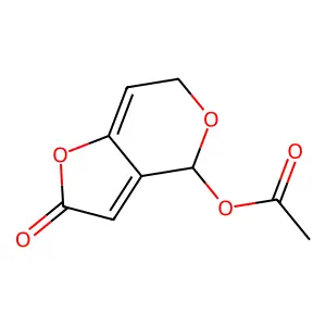 4H-Furo(3,2-C)pyran-2(6H)-one, 4-(acetyloxy)- structure