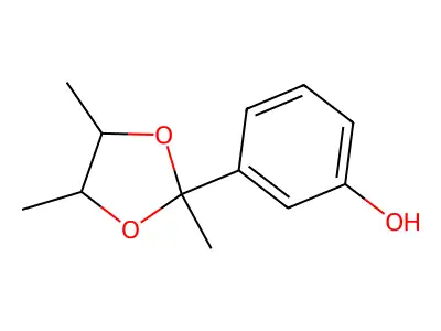 3-(2,4,5-Trimethyl-1,3-dioxolan-2-yl)phenol structure