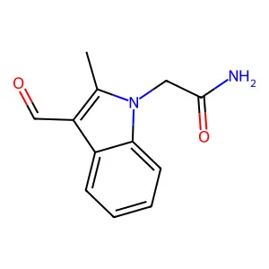 2-(3-Formyl-2-methyl-1H-indol-1-yl)acetamide structure