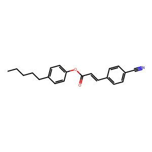 2-Propenoic acid, 3-(4-cyanophenyl)-, 4-pentylphenyl ester structure