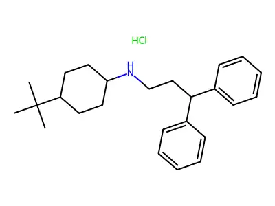 Propylamine, N-(4-tert-butylcyclohexyl)-3,3-diphenyl-, hydrochloride, cis- structure