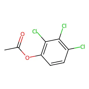 Phenol, 2,3,4-trichloro-, acetate structure
