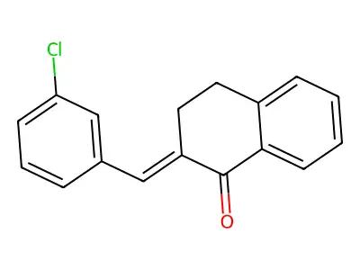 2-(3-chlorobenzylidene)-3,4-dihydronaphthalen-1(2H)-one structure