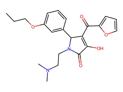 1-(2-(dimethylamino)ethyl)-4-(furan-2-carbonyl)-3-hydroxy-5-(3-propoxyphenyl)-1H-pyrrol-2(5H)-one structure