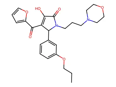4-(2-Furylcarbonyl)-3-hydroxy-1-(3-morpholin-4-ylpropyl)-5-(3-propoxyphenyl)-3-pyrrolin-2-one structure