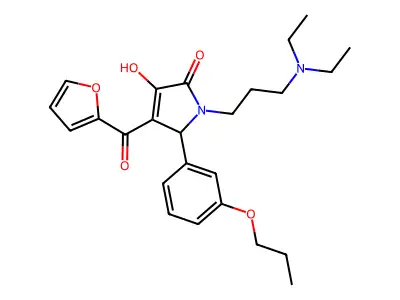1-(3-(diethylamino)propyl)-4-(furan-2-carbonyl)-3-hydroxy-5-(3-propoxyphenyl)-1H-pyrrol-2(5H)-one structure