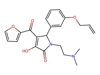 5-(3-(allyloxy)phenyl)-1-(2-(dimethylamino)ethyl)-4-(furan-2-carbonyl)-3-hydroxy-1H-pyrrol-2(5H)-one structure