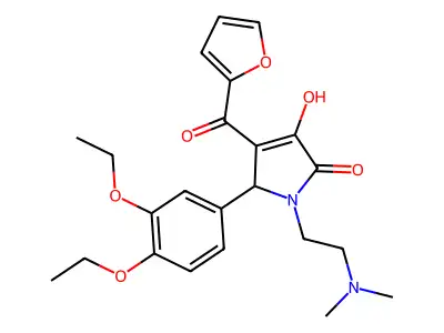5-(3,4-diethoxyphenyl)-1-(2-(dimethylamino)ethyl)-4-(furan-2-carbonyl)-3-hydroxy-1H-pyrrol-2(5H)-one structure
