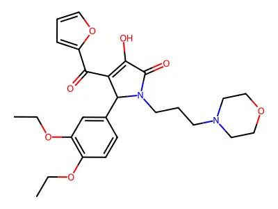 5-(3,4-Diethoxyphenyl)-4-(2-furylcarbonyl)-3-hydroxy-1-(3-morpholin-4-ylpropyl)-3-pyrrolin-2-one structure