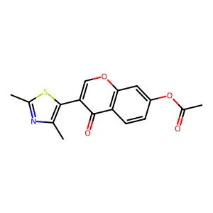 3-(2,4-dimethyl-5-thiazolyl)-7-acetoxychromone structure
