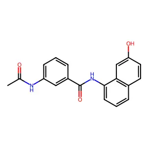 3-(乙酰氨基)-N-(7-羟基-1-萘基)苯甲酰胺 structure