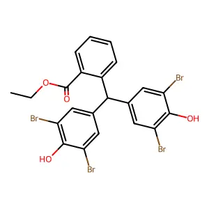 Benzoic acid, 2-[bis(3,5-dibromo-4-hydroxyphenyl)methyl]-, ethyl ester structure