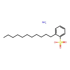 Benzenesulfonic acid, undecyl-, ammonium salt (1:1) structure