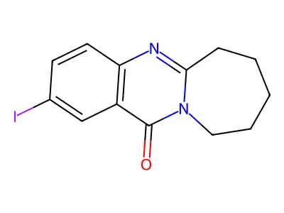 2-iodo-7,8,9,10-tetrahydroazepino[2,1-b]quinazolin-12(6H)-one structure