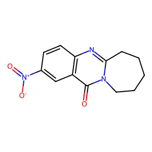 2-nitro-7,8,9,10-tetrahydroazepino[2,1-b]quinazolin-12(6H)-one structure