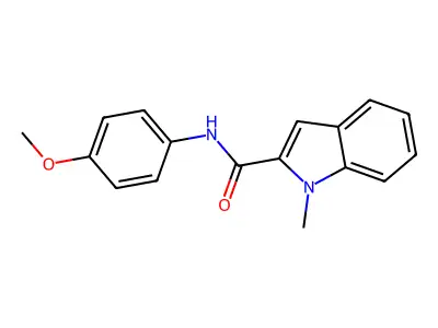 1H-Indole-2-carboxamide, N-(4-methoxyphenyl)-1-methyl- structure