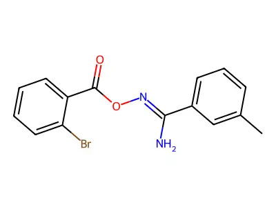 N'-[(2-bromobenzoyl)oxy]-3-methylbenzenecarboximidamide structure