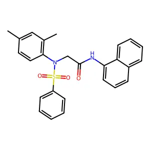 N~2~-(2,4-dimethylphenyl)-N-naphthalen-1-yl-N~2~-(phenylsulfonyl)glycinamide structure