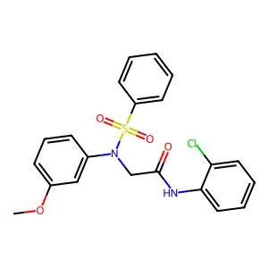 2-[N-(benzenesulfonyl)-3-methoxyanilino]-N-(2-chlorophenyl)acetamide structure