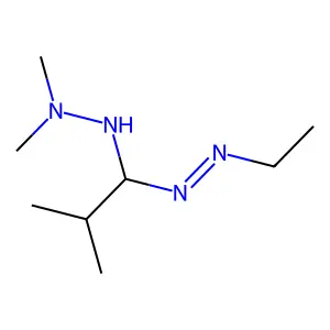 Diazene, [1-(2,2-dimethylhydrazino)-2-methylpropyl]ethyl- structure