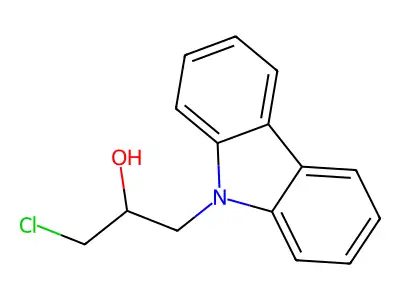 1-(9H-carbazol-9-yl)-3-chloropropan-2-ol structure