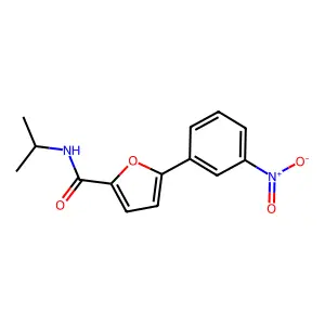 5-(3-nitrophenyl)-N-(propan-2-yl)furan-2-carboxamide structure