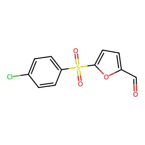 2-Furancarboxaldehyde, 5-[(4-chlorophenyl)sulfonyl]- structure