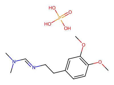 N'-(2-(3,4-Dimethoxyphenyl)ethyl)-N,N-dimethylmethanimidamide phosphate (1:1) structure
