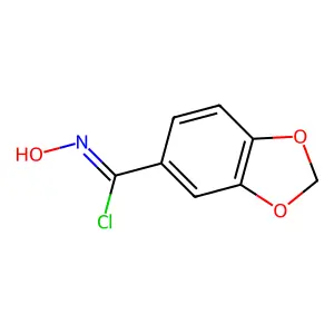N-hydroxy-1,3-benzodioxole-5-carboximidoyl chloride structure