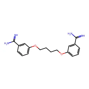 Benzenecarboximidamide, 3,3'-(1,4-butanediylbis(oxy))bis- structure