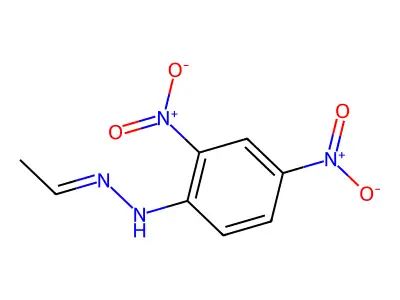 Ethanal-2,4-dinitrophenylhydrazone structure