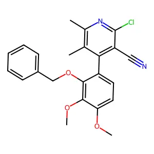 4-(2-(Benzyloxy)-3,4-dimethoxyphenyl)-2-chloro-5,6-dimethylnicotinonitrile structure