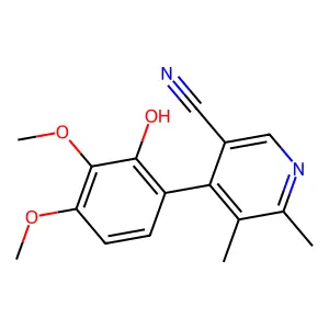 4-(2-Hydroxy-3,4-dimethoxyphenyl)-5,6-dimethylnicotinonitrile structure
