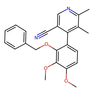 4-(3,4-Dimethoxy-2-phenylmethoxyphenyl)-5,6-dimethylpyridine-3-carbonitrile structure