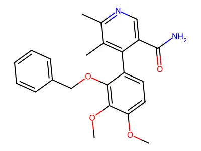 4-(3,4-Dimethoxy-2-phenylmethoxyphenyl)-5,6-dimethylpyridine-3-carboxamide structure
