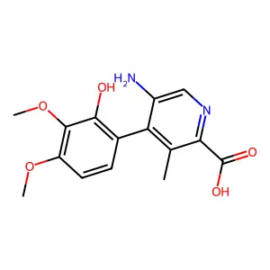 2-Pyridinecarboxylic acid, 5-amino-4-(2-hydroxy-3,4-dimethoxyphenyl)-3-methyl- structure