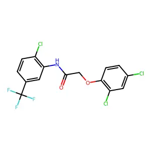 2'-Chloro-2-(2,4-dichlorophenoxy)-5'-(trifluoromethyl)acetanilide structure