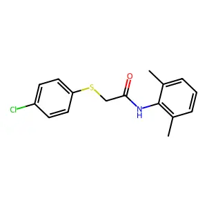 2-(4-chlorophenyl)sulfanyl-N-(2,6-dimethylphenyl)acetamide structure