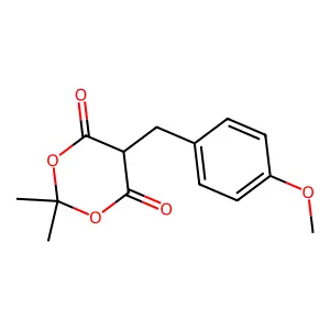 5-(4-Methoxybenzyl)-2,2-dimethyl-1,3-dioxane-4,6-dione structure