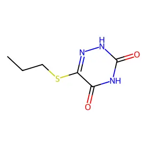 6-(propylsulfanyl)-1,2,4-triazine-3,5(2H,4H)-dione structure