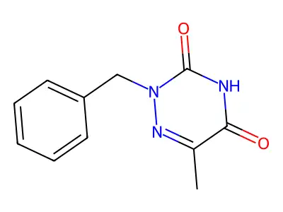 2-Benzyl-6-methyl-1,2,4-triazine-3,5-dione structure