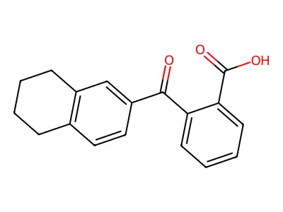 2-(5,6,7,8-tetrahydronaphthalene-2-carbonyl)benzoic Acid structure