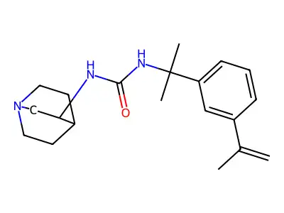 1-(1-Aza-bicyclo[2.2.2]oct-3-yl)-3-[1-(3-isopropenylphenyl)-1-methylethyl]-urea structure