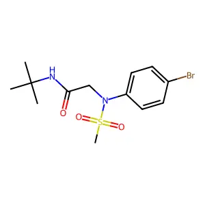 2-(4-bromo-N-methylsulfonylanilino)-N-tert-butylacetamide structure