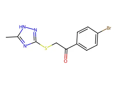 1-(4-Bromophenyl)-2-[(5-methyl-4H-1,2,4-triazol-3-YL)thio]ethanone structure