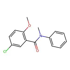 5-chloro-2-methoxy-N-methyl-N-phenylbenzamide structure