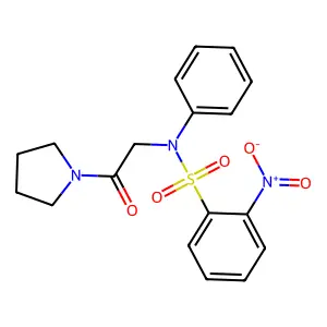2-Nitro-N-(2-oxo-2-pyrrolidin-1-yl-ethyl)-N-phenyl-benzenesulfonamide structure