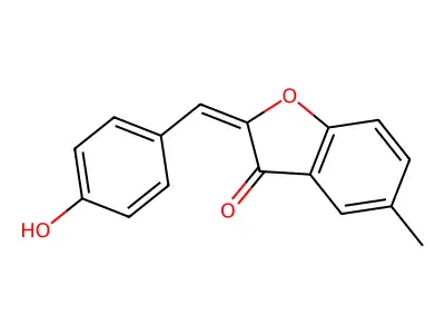 3(2H)-Benzofuranone, 2-[(4-hydroxyphenyl)methylene]-5-methyl-, (E)- structure